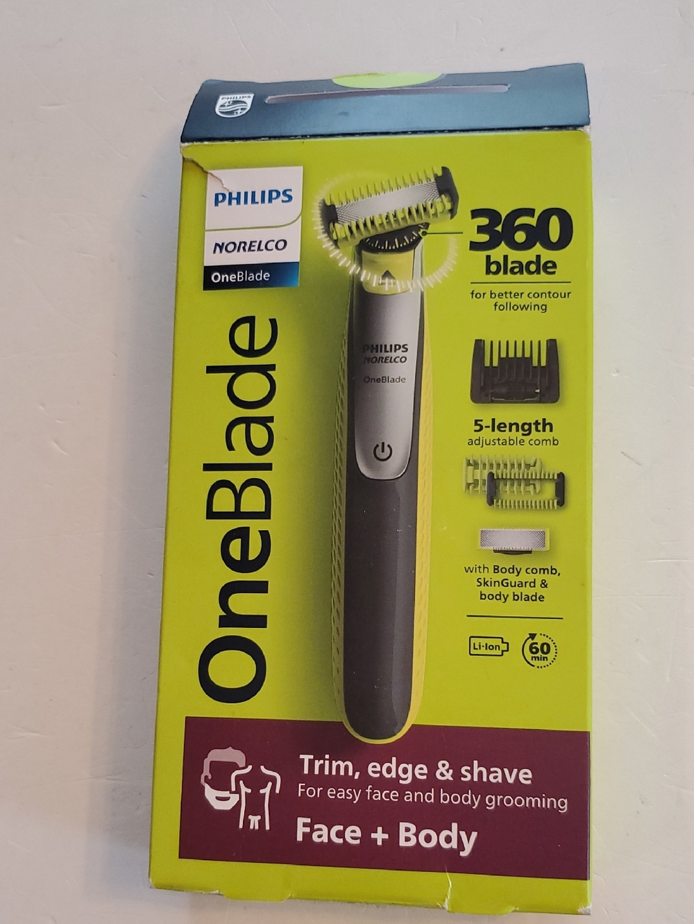 Philips Norelco OneBlade Face + Body Trimmer - Lime Green/Black